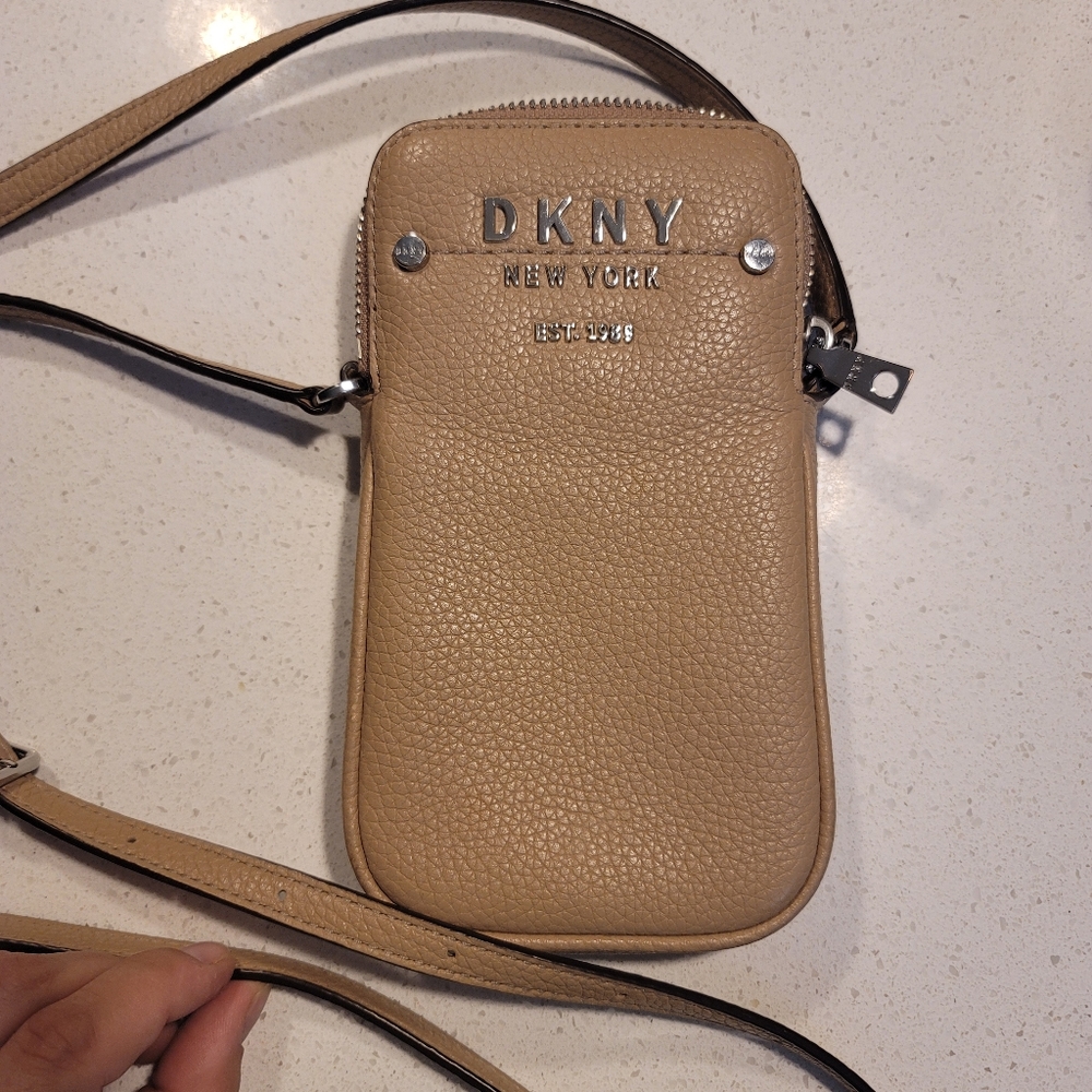 DKNY leather phone crossbody